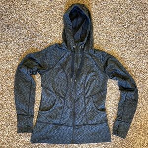 Athleta Space Dye Black Strength Hoodie Sz M